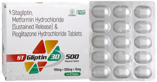 St Gliptin 3D 500 Tablet 15